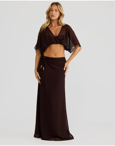 Vacay Swimwear - Vela Skirt Chocolate