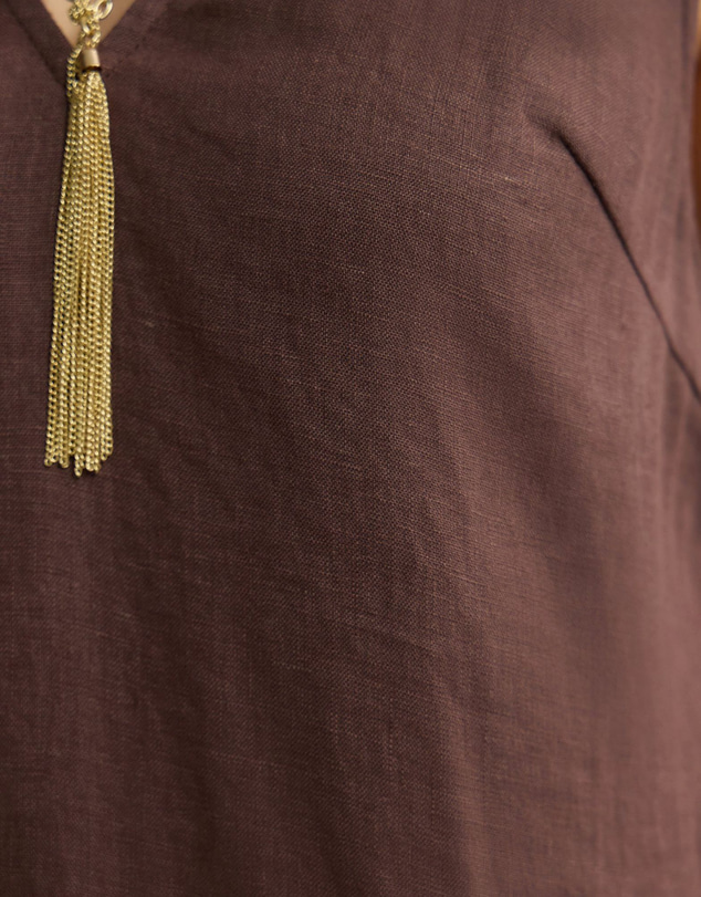 Oxford - Fenna Linen And Georgette Dress