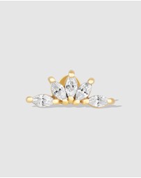 Wanderlust + Co - Sunrays Gold Flat Back Earring