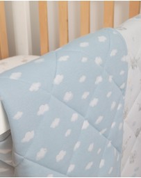 Living Textiles - Reversible Quilted Cot Comforter - Elephant Playtime