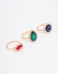 Lovisa - Gold Mixed Shape Halo Cocktail Ring