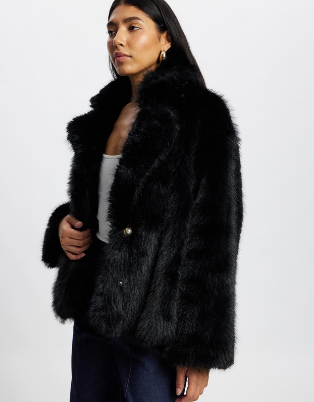 Honey and Beau - Gracia Faux Fur Jacket