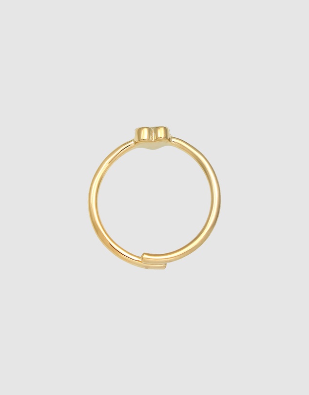 Elli Jewelry - Heart Kids Ring in Gold-Plated 925 Silver