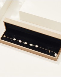 Mestige - Monaco Freshwater Pearl Bracelet - 18K Gold Plated