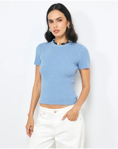 AERE - Vea Organic Cotton Textured Knit Tee