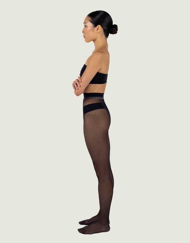 INSTOCK - Gravity — 30 Denier Sheer Glitter Back Seam Tights