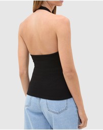 Seed Heritage - Halter Rib Scoop Neck Tank