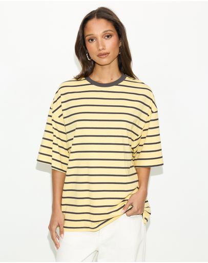 Butter & Grey Stripe
