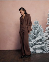 Forcast - Zara Pinstripe Tailored Pants