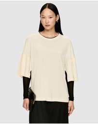 ARKET - Frill-Sleeve T-Shirt