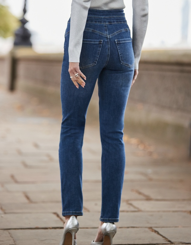 Sosandar - Contour Waist Slim Leg Jeans