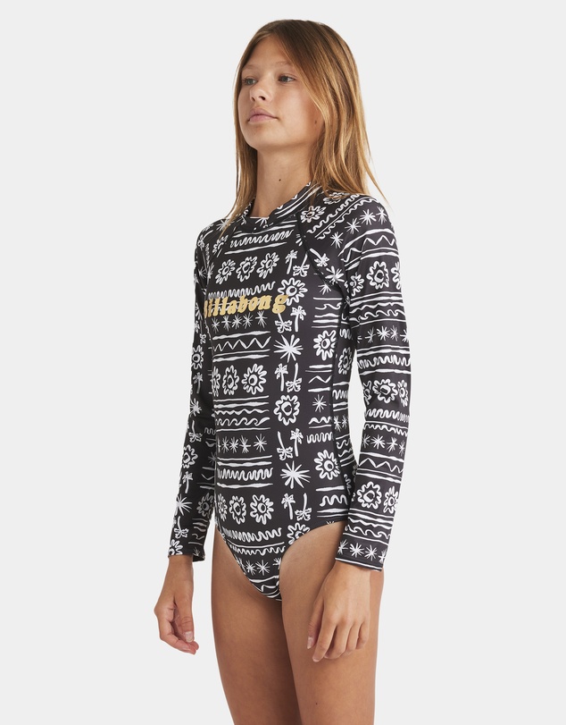 Billabong - Girls 8 to 16 Lost On You Long Sleeve Bodysuit Rash Vest