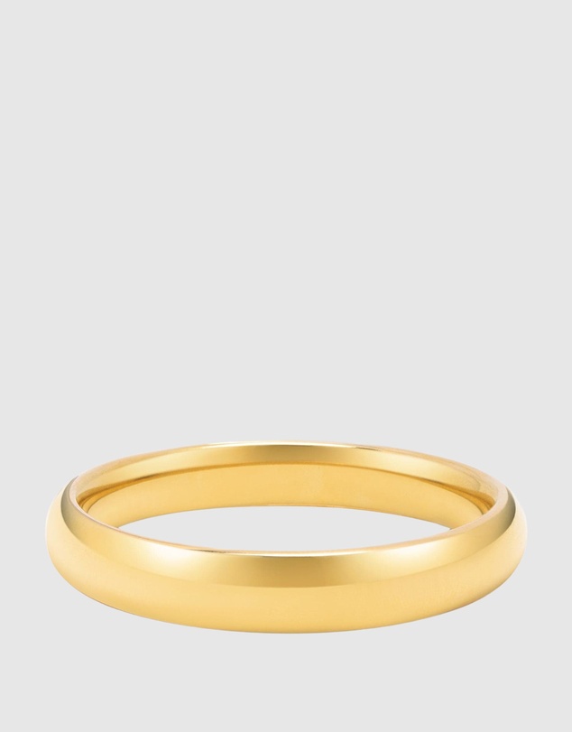 Nialaya Jewellery - Classic 12mm Round Bangle in Gold