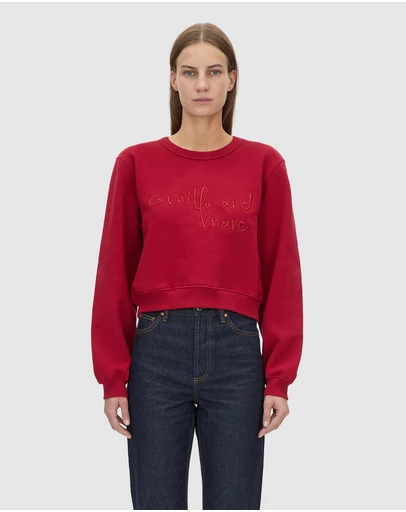 C&M CAMILLA AND MARC - Maren Crop Emb Tracksuit Top