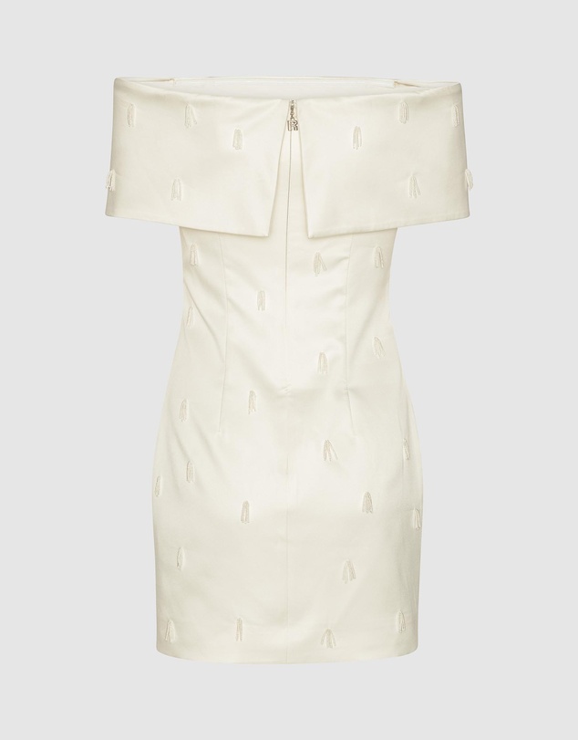 ROTATE - Beaded Satin Mini Dress