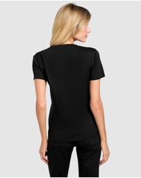 GUESS - Short Sleeve Crewneck Krystal Triangle T-Shirt