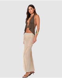 EDIKTED - Inside Out Sheer Lace Maxi Skirt