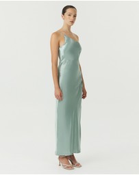 Third Form - Satin Gather One Shoulder Dress
