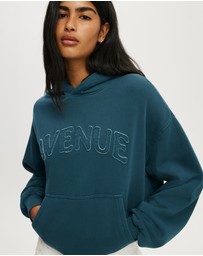 Cotton On - Graphic Boxy Fleece Hoodie
