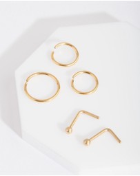 Lovisa - Gold Plain Nose Piercing 6-Pack