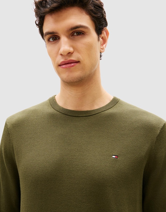 Tommy Hilfiger - Flag Embroidery Crew Neck Jumper