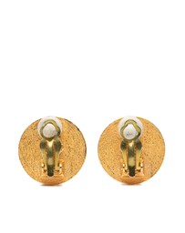 Pre-Loved by Azura Reborn - Pre-Loved Gold Plated Coco Coin Motif Clip On Earrings