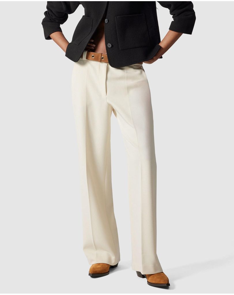 Wide press-crease trousers