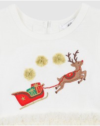 Bebe by Minihaha - Christmas Festive Reindeer Tutu Bodysuit - Babies