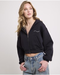 Subtitled - Hawaii Route 94 Cropped Zip Hoodie