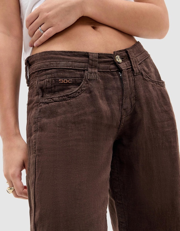 BDG By Urban Outfitters - Kayla Lowrider Linen Trousers
