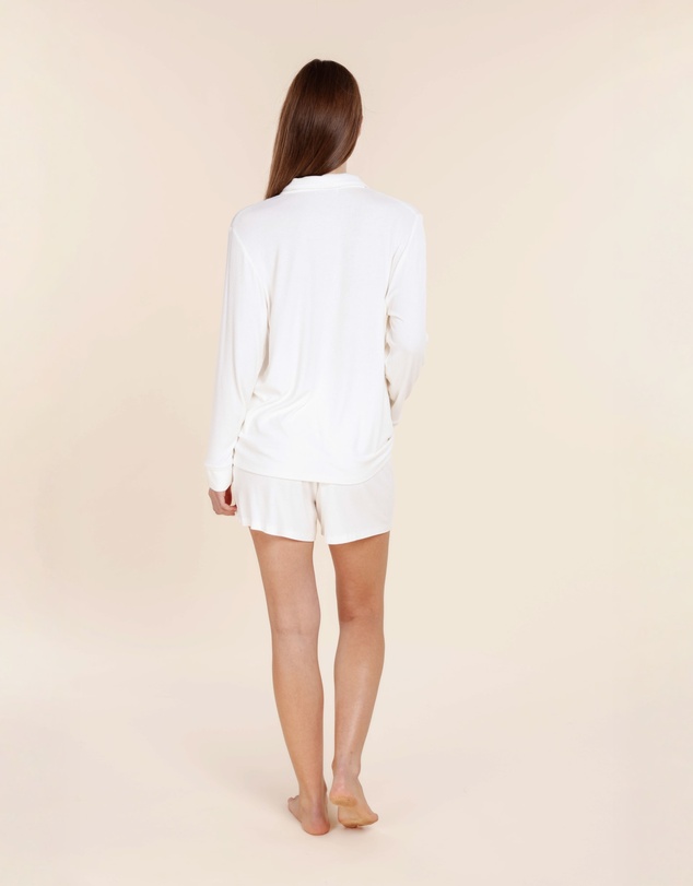 Gingerlilly - London Ribbed Long Sleeve Button Up Top