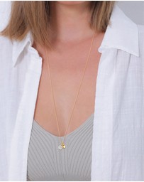 Elli Jewelry - Necklace Heart Crystals 925 Sterling Silver Gold-plated