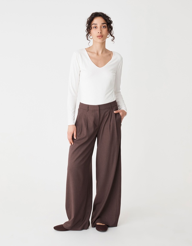 Forcast - Arden Mid Rise Pleated Pants