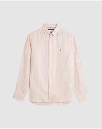 Tommy Hilfiger - Regular Fit Bengal Stripe Pure Linen Shirt