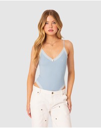 EDIKTED - Aurora lace trim bodysuit