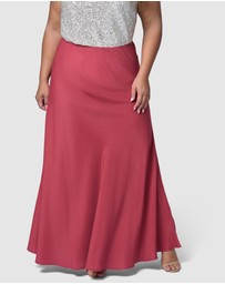 Pink Dusk by Curve Project - Caught Up Maxi Skirt
