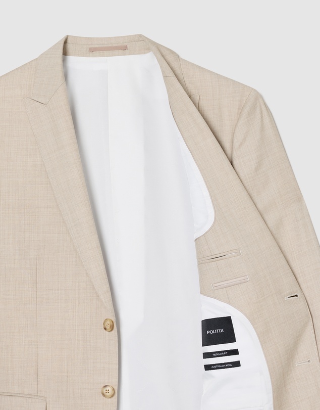 Politix - Wool Blend Regular Stretch Premium Tailored Jacket