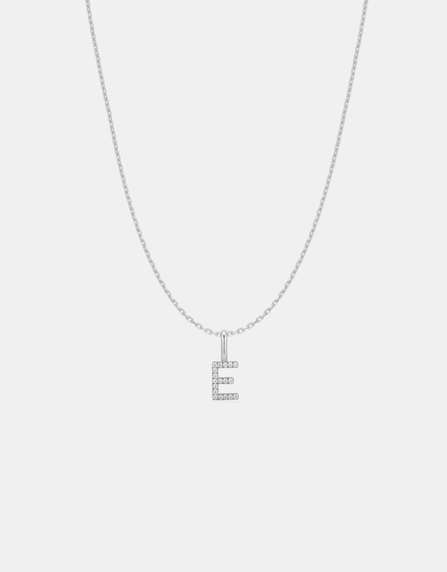 Ania Haie - Ania Haie Silver Letter E Initial Necklace