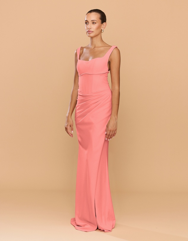 CATHERINE FERRARO - Elena Square Neck Gown