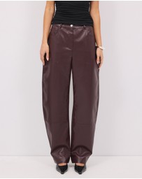 Calli - Rory PU Straight Leg Pants