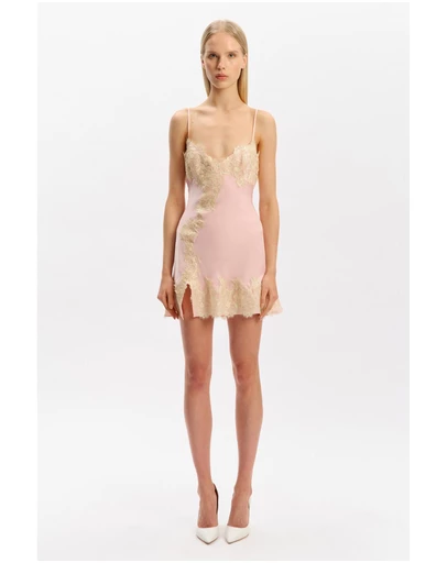 Bardot - Alerie Lace Satin Mini Dress