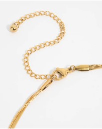 Lovisa - Waterproof Gold Plated Stainless Steel Snake Chain & Freshwater Pearl Layered Necklace