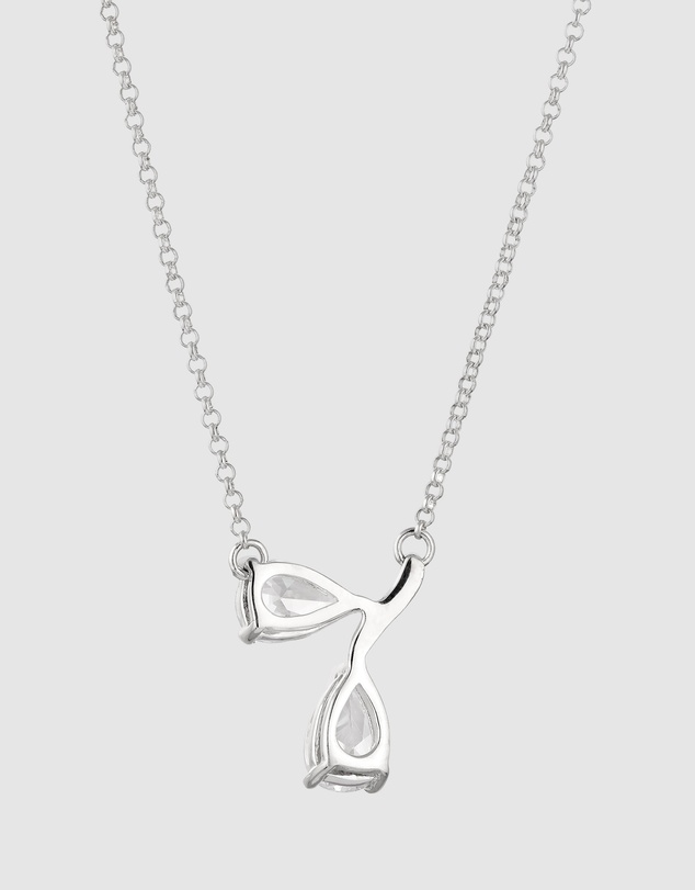 Elli Jewelry - Necklace Zirconia Drop 925 Sterling Silver