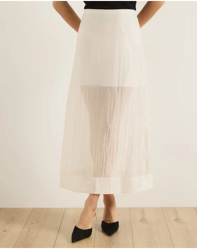 Atmos&Here - Lola Organza Sheer Maxi Skirt