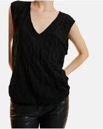 Cynthia Rowley - Crinkle Knit Sleeveless Top