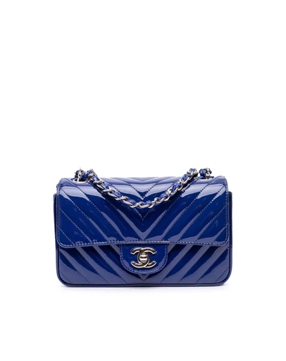 Pre-Loved by Azura Reborn - Pre-Loved chanel Mini Chevron Flap Patent Leather Bag