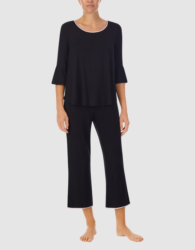 Kate Spade - Modal Jersey 3/4 Sleeve Cropped Long Pyjama Set