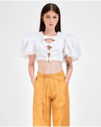 JUSTIN TONG - Mini Bow Blouse
