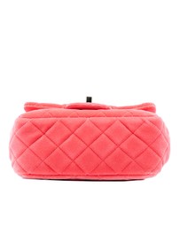 Pre-Loved by Azura Reborn - Pre-Loved Mini Square Classic Velvet Pearl Crush Single Flap