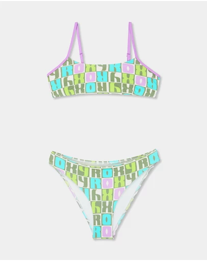 Roxy - Girls 4 to 16 Letter Up Bralette Set Two Piece